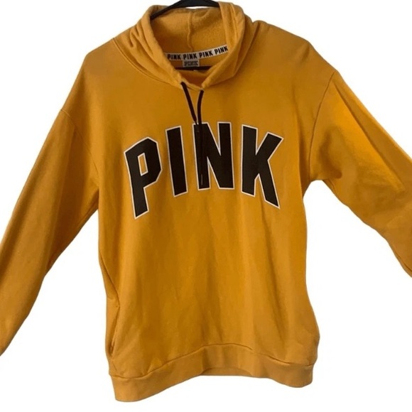 PINK Victoria's Secret Tops - Pre Owned Women’s Victoria’s Secret Pink Sweatshirt Yellow Black Sz XS Classic